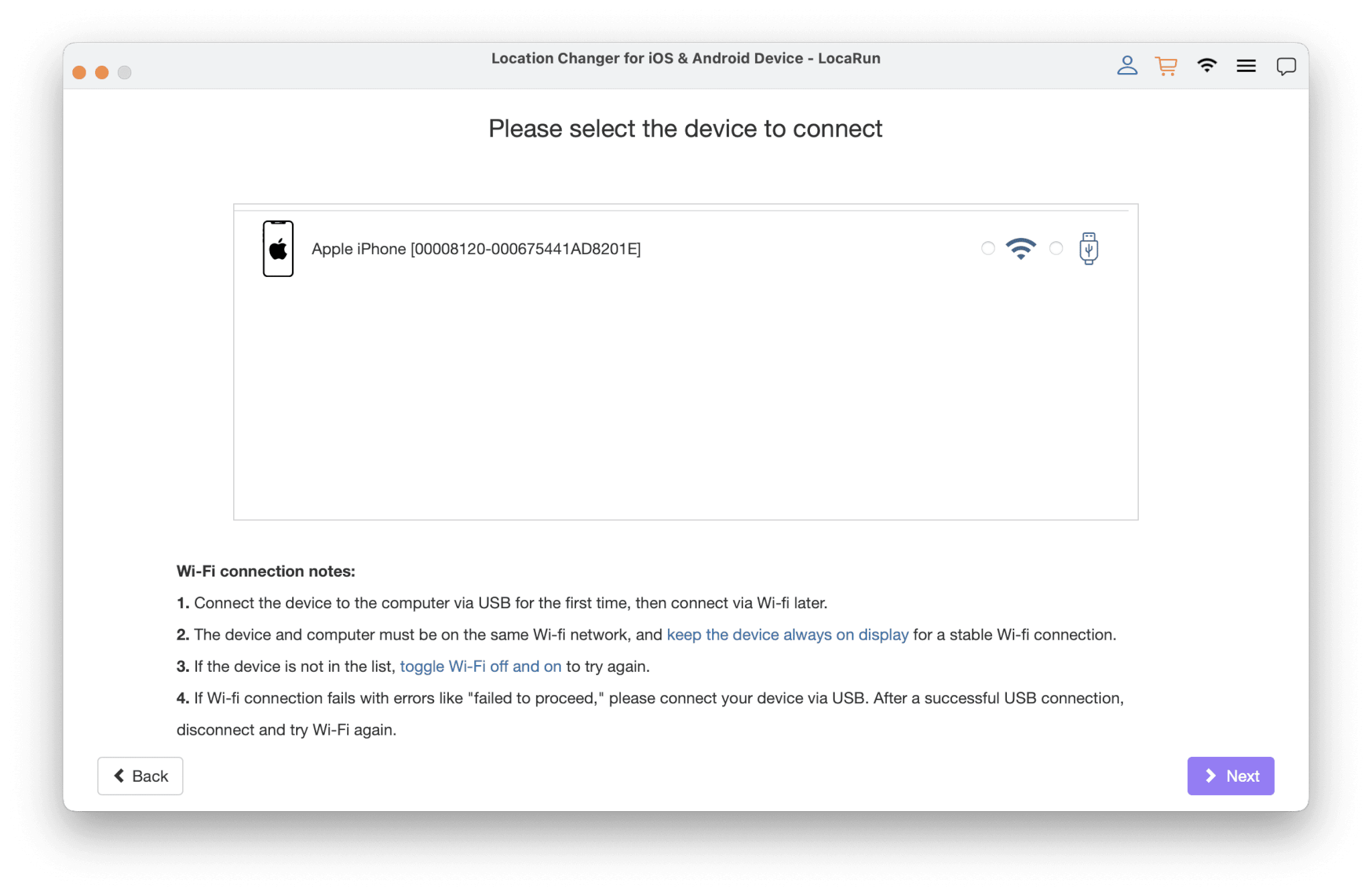 Connect your iOS or Android device to your computer