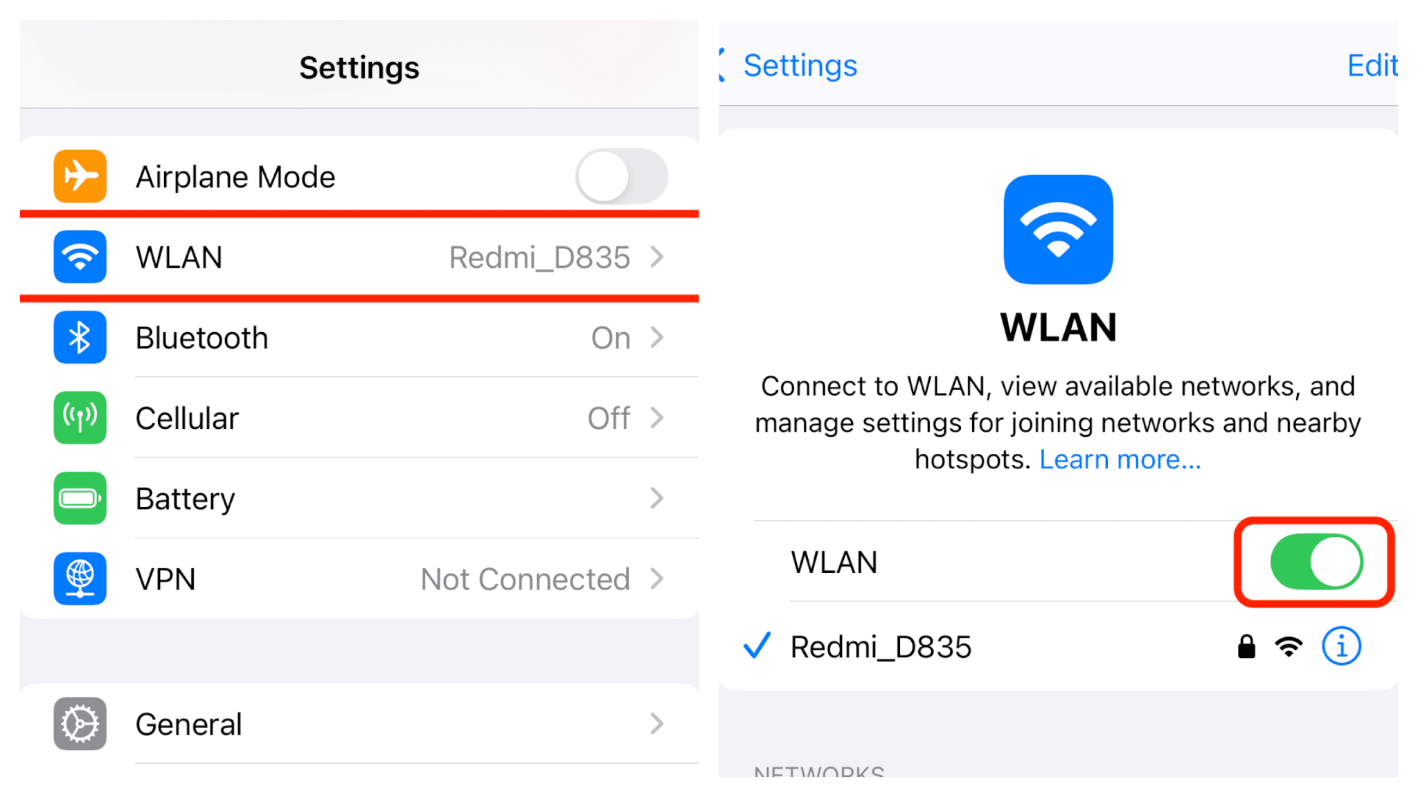 Ensure Your Device and Computer Share the Same Wi-Fi Network