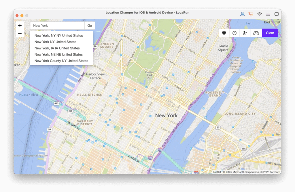 Select a Destination on the Map