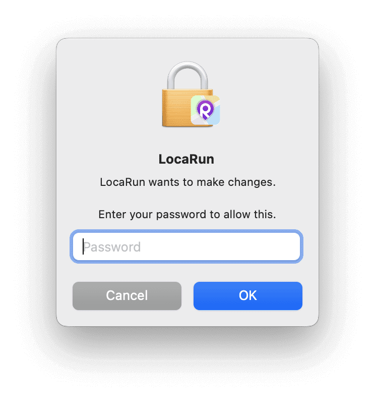 authorize LocaRun