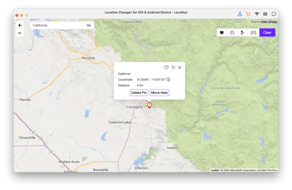 modify GPS locations or create movement paths