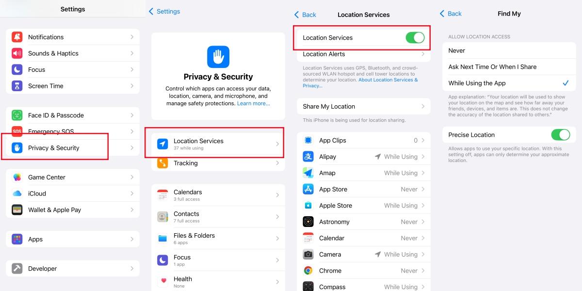 enable iPhone location services enable iPhone location services