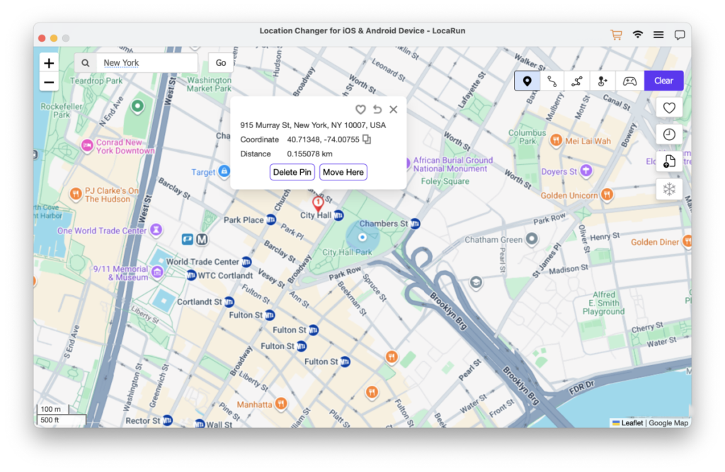LocaRun choose location mac