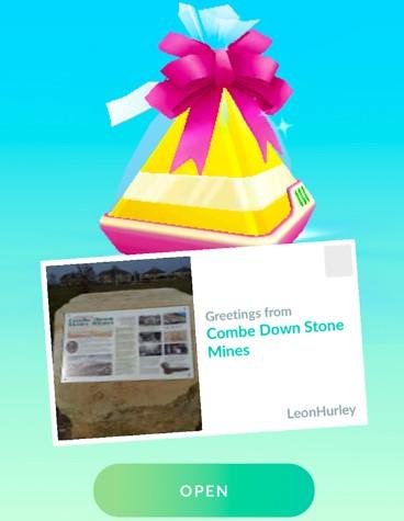 Opening gifts from friends to get pokeballs