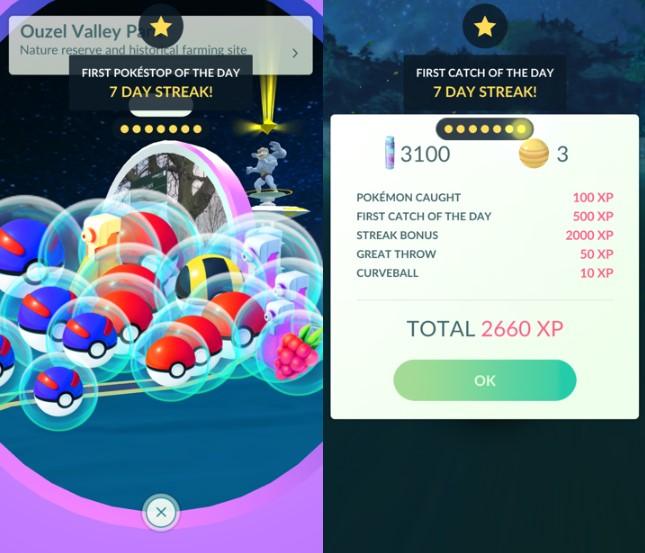 Spinning PokéStops & 7-Day Streaks