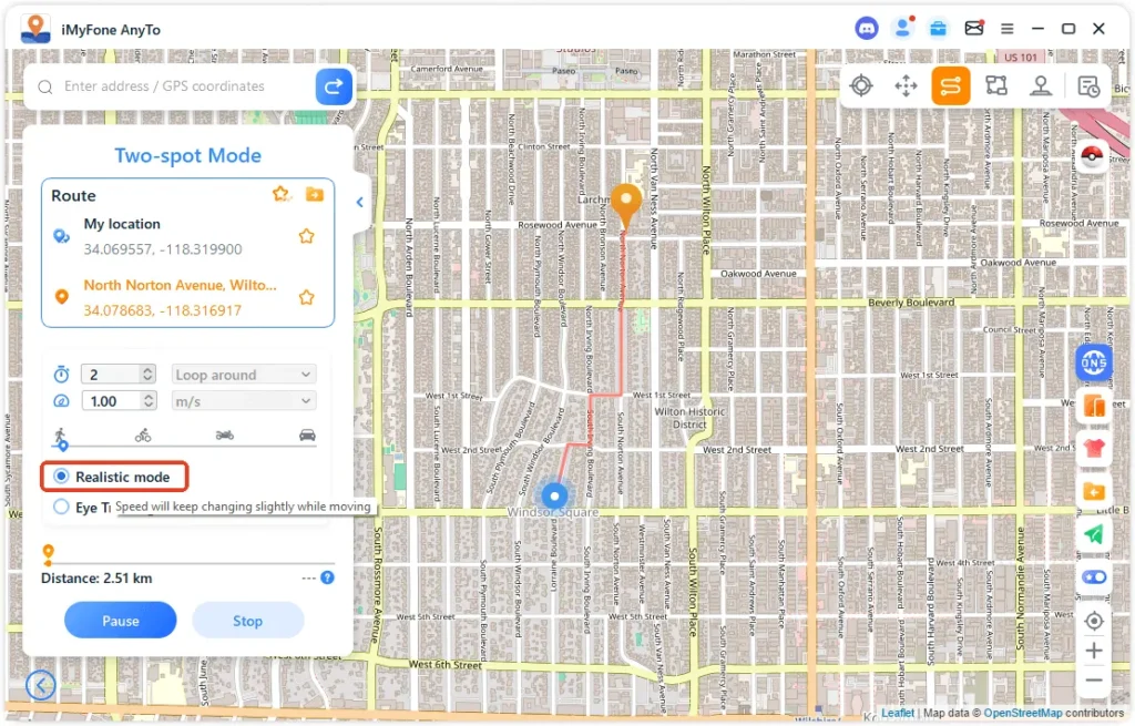 iMyFone AnyTo Realistic Mode iMyFone AnyTo Realistic Mode