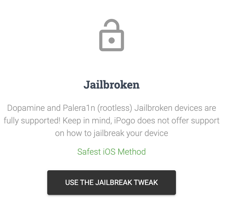 iPogo for jailbroken iOS