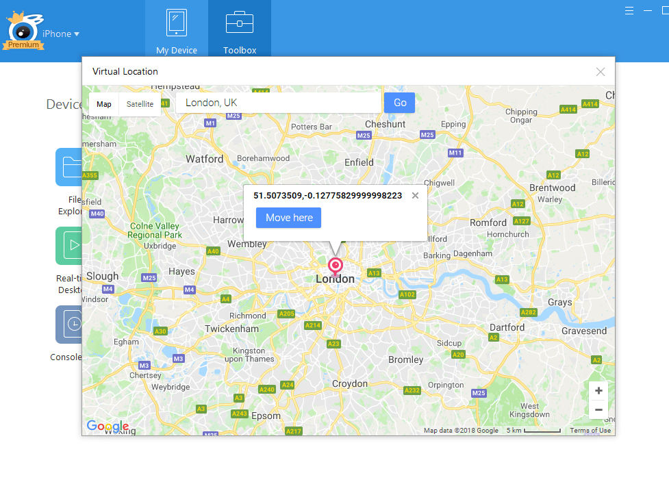 iTools GPS location changer