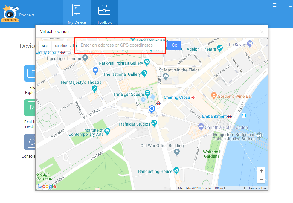 iTools choose location