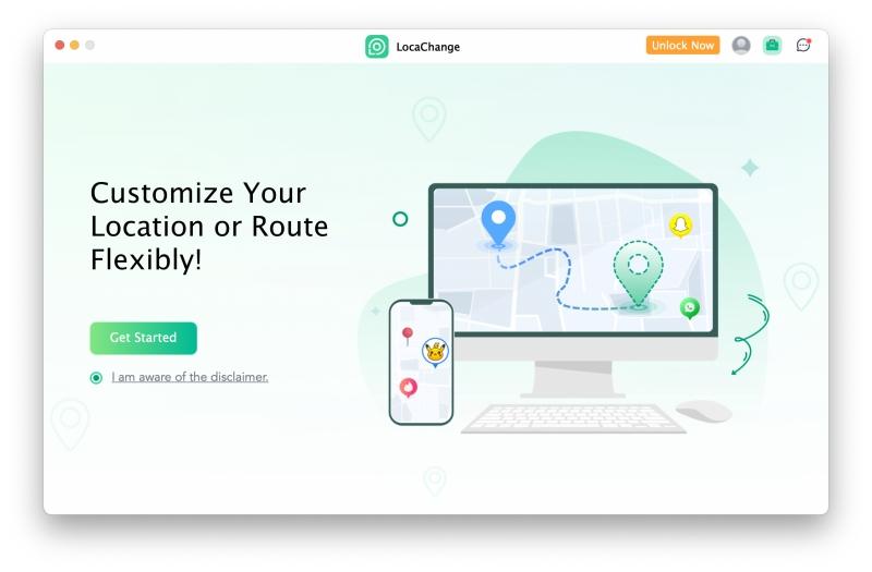 LocaChange main interface LocaChange main interface