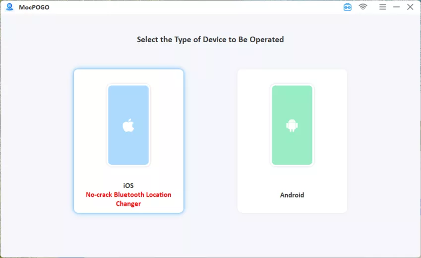 Select device on MocPOGO Select device on MocPOGO