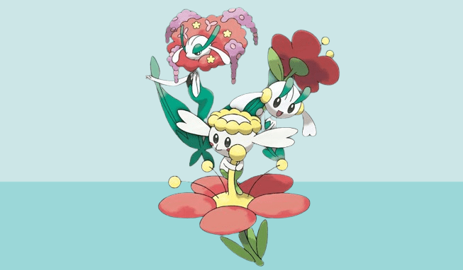 Flabebe, Floette, and Florges