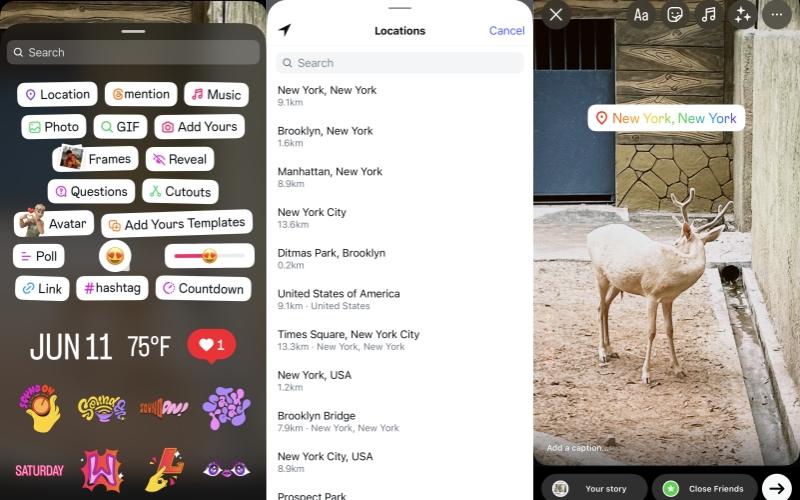 add location on Instagram story add location on Instagram story