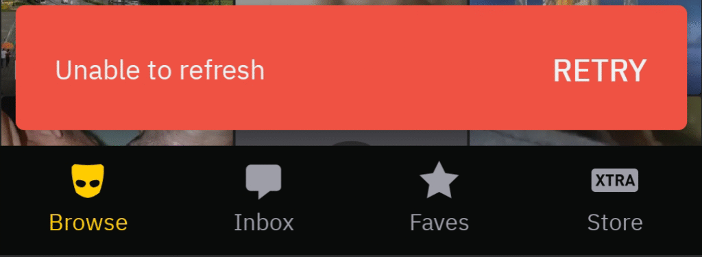 Grindr location not updating Grindr location not updating