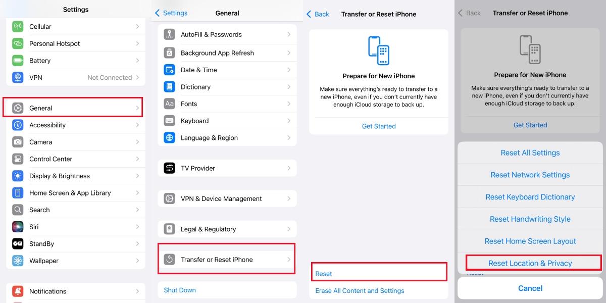 reset iPhone location & privacy reset iPhone location & privacy