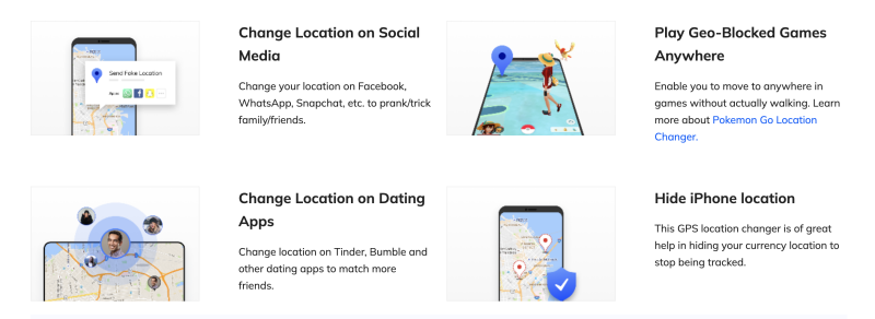 UltFone iOS Location Changer features UltFone iOS Location Changer features