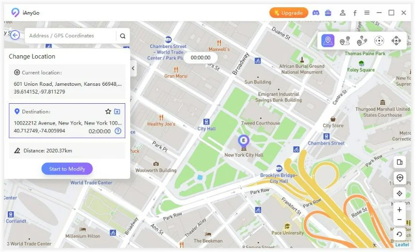 iAnyGo select location iAnyGo select location