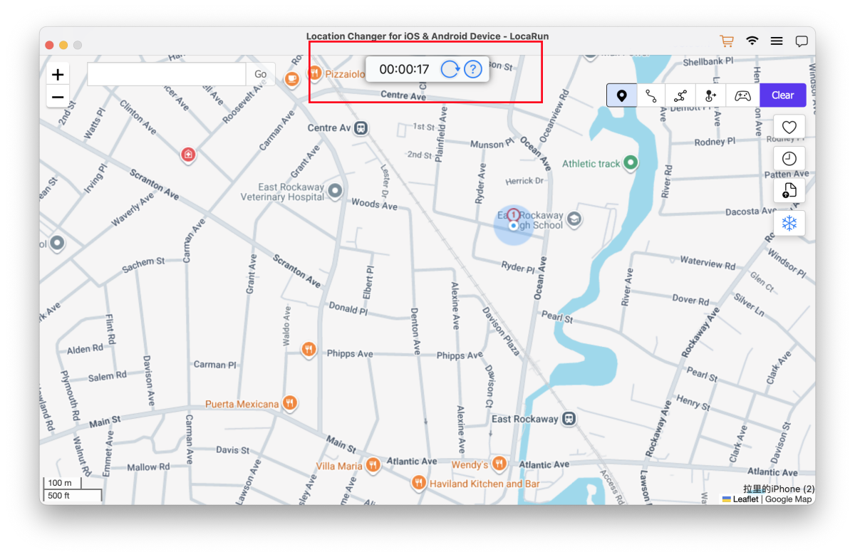 LocaRun cooldown timer Mac