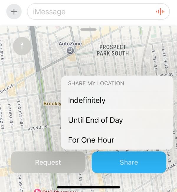 share live location on iMessage share live location on iMessage