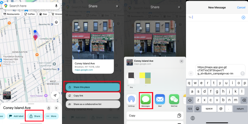 share location on iMessage using Google Maps share location on iMessage using Google Maps